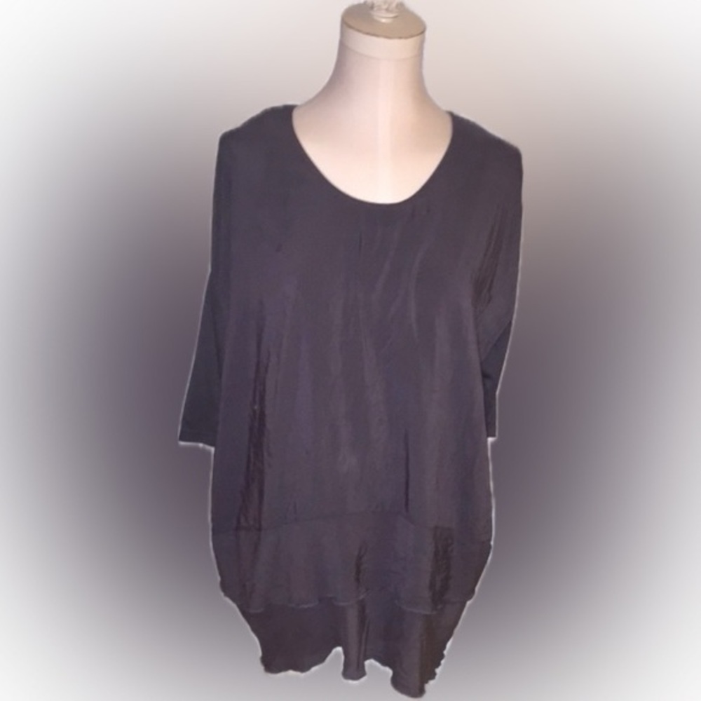 Monoreno Dark Gray Tunic top - S NWT